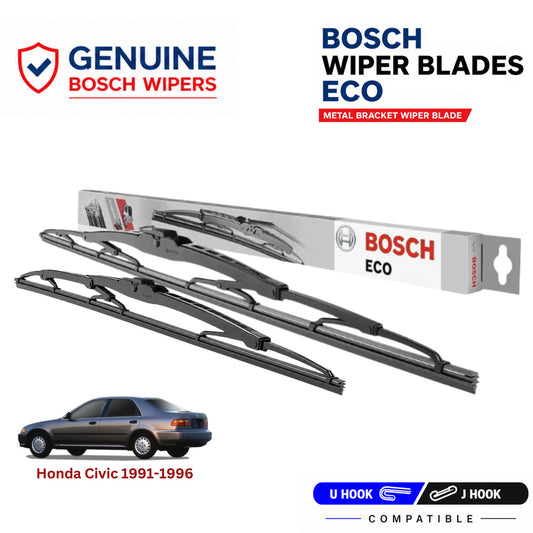 Bosch Genuine metal front wiper set for Honda Civic 1991-1996, pair of two