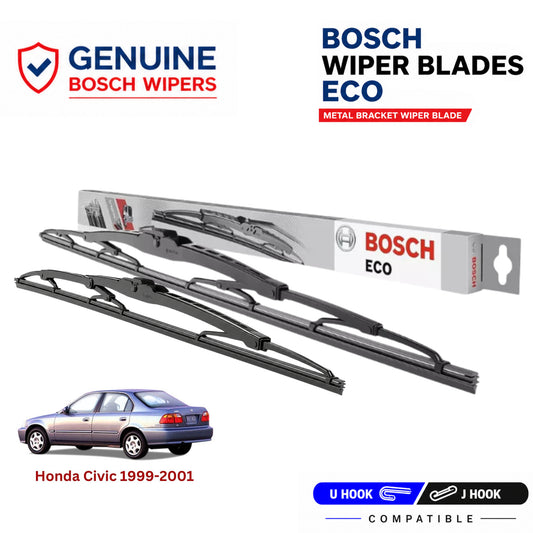 Bosch Genuine metal front wiper set for Honda Civic 1991-2001, pair of two