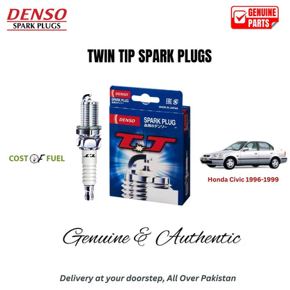 Honda Civic 1996-1999 DENSO Twin Tip Spark Plugs 4pcs in Pakistan – genuine replacement, better mileage and smooth performance