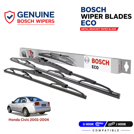 Bosch Genuine metal front wiper set for Honda Civic 2001-2004, pair of two