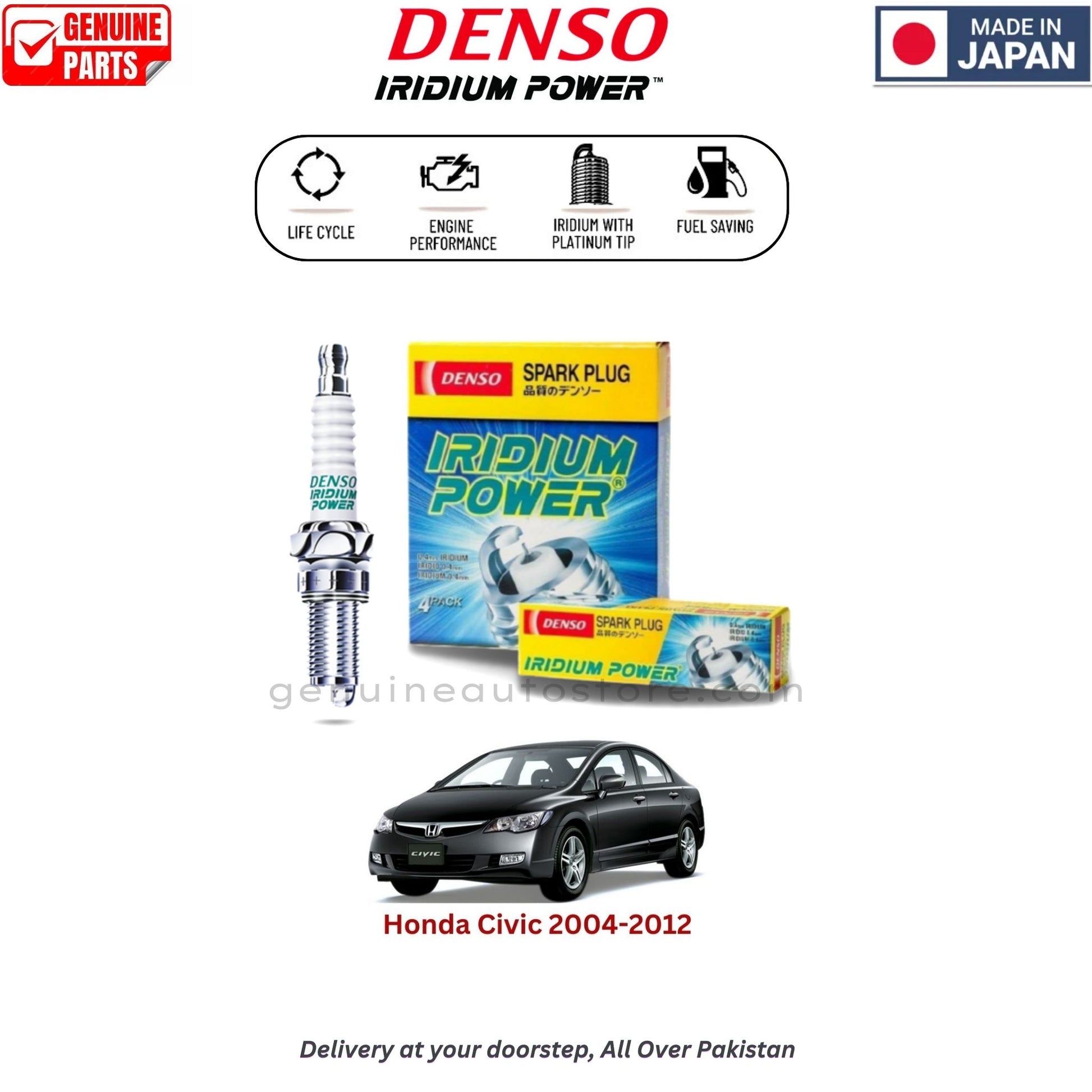 Honda Civic 2004-2012 Denso Iridium Spark Plug in Pakistan, 100% Genuine, Reliable, Best Price, Cash on Delivery Available    