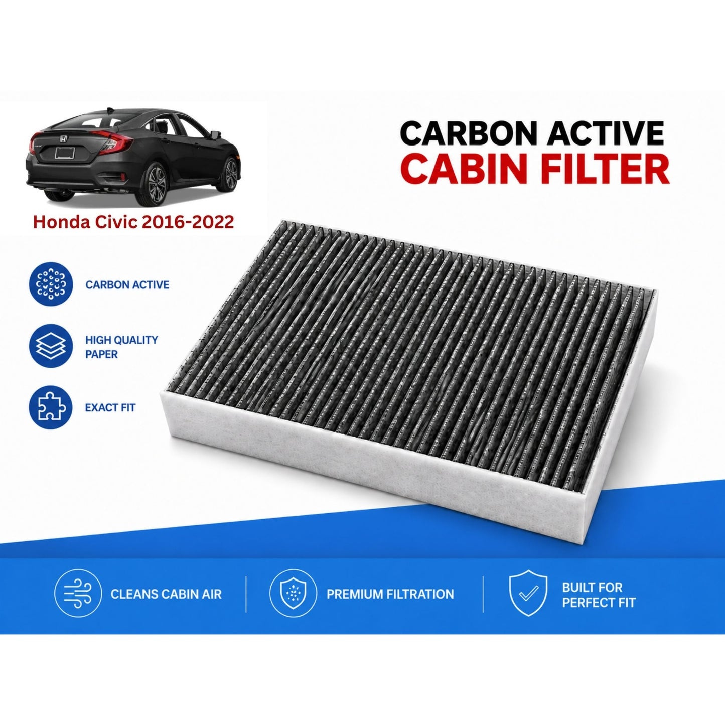 Honda Civic 2016-2022 Cabin Filter Carbon Active in Pakistan