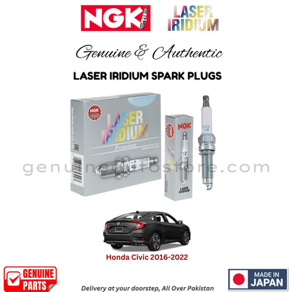 Honda Civic 2016-2022 NGK LASER IRIDIUM SPARK PLUGS in Pakistan. 100% Genuine, Reliable, Best Price, Cash on Delivery Available