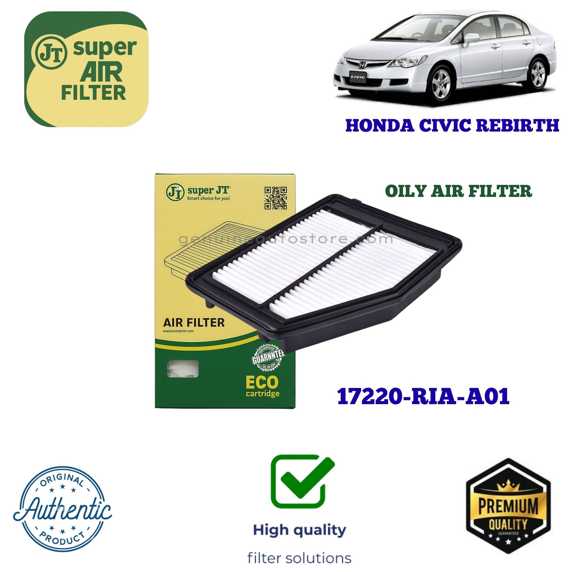 Honda Civic Rebirth Air Filter Super JT 17220-RIA-A01 in Pakistan