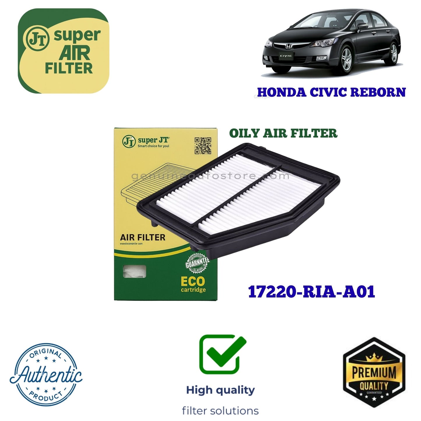 Honda Civic Reborn Air Filter Super JT 17220-RIA-A01 in Pakistan