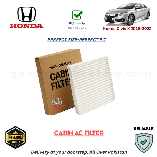 Honda Civic X 2016-2022 CABIN AC FILTER in Pakistan. 100% Genuine, Reliable, Best Price, Cash on Delivery Available 