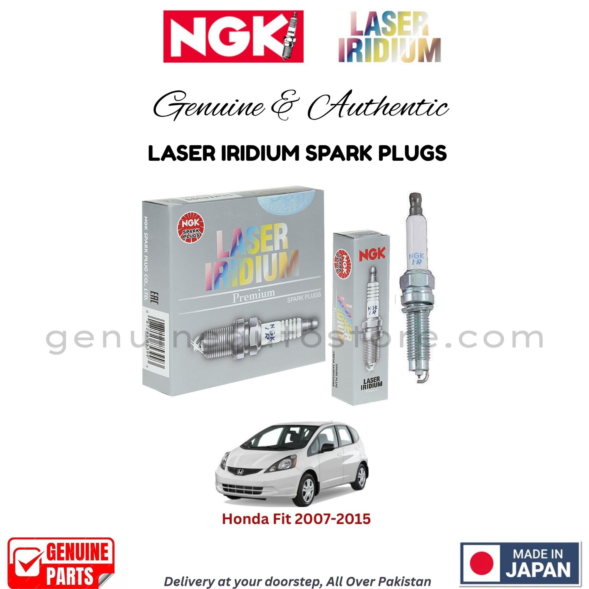 Honda Fit 2007-2015 NGK LASER IRIDIUM SPARK PLUGS in Pakistan. 100% Genuine, Reliable, Best Price, Cash on Delivery Available