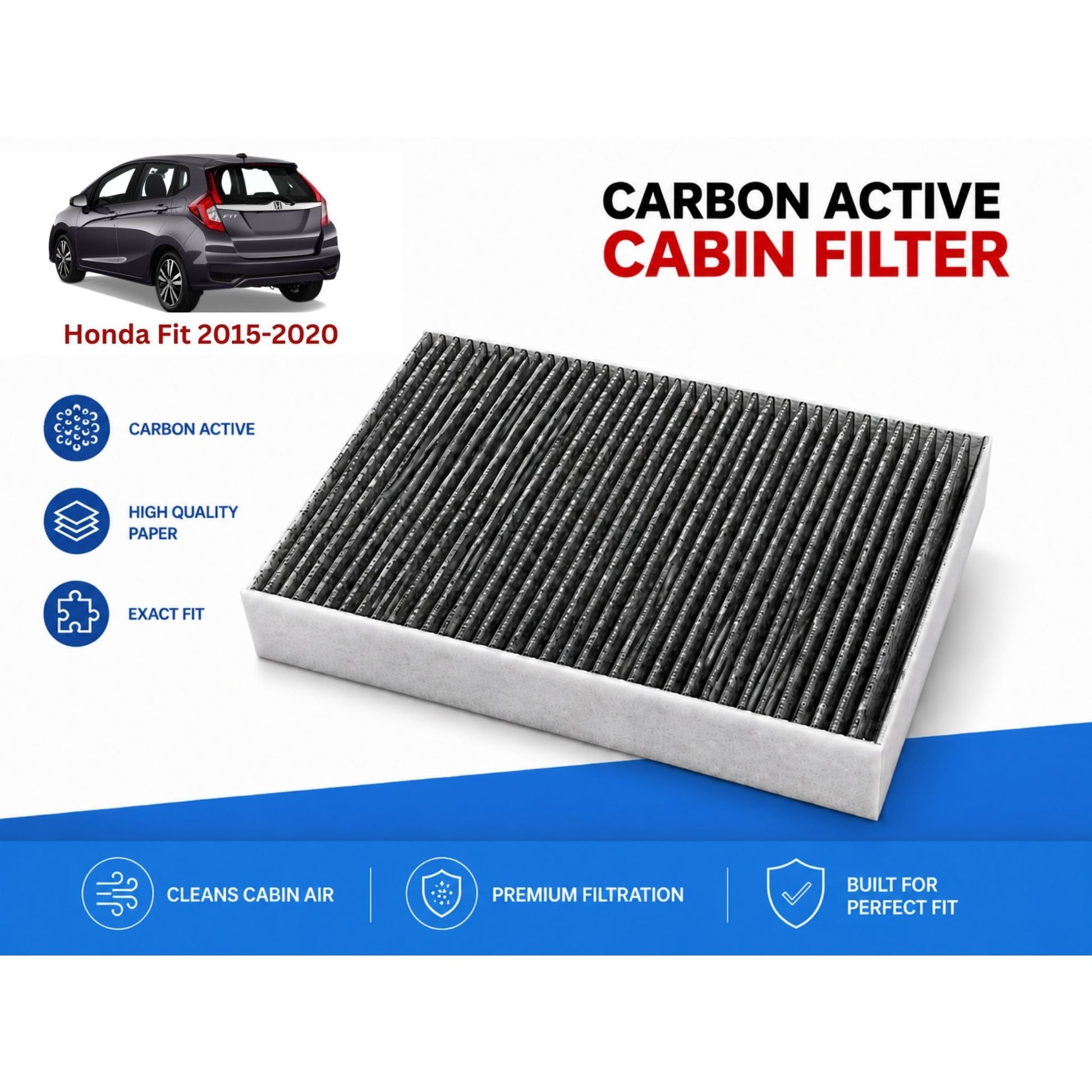 Honda Fit 2015-2020 Cabin Filter Carbon Active in Pakistan