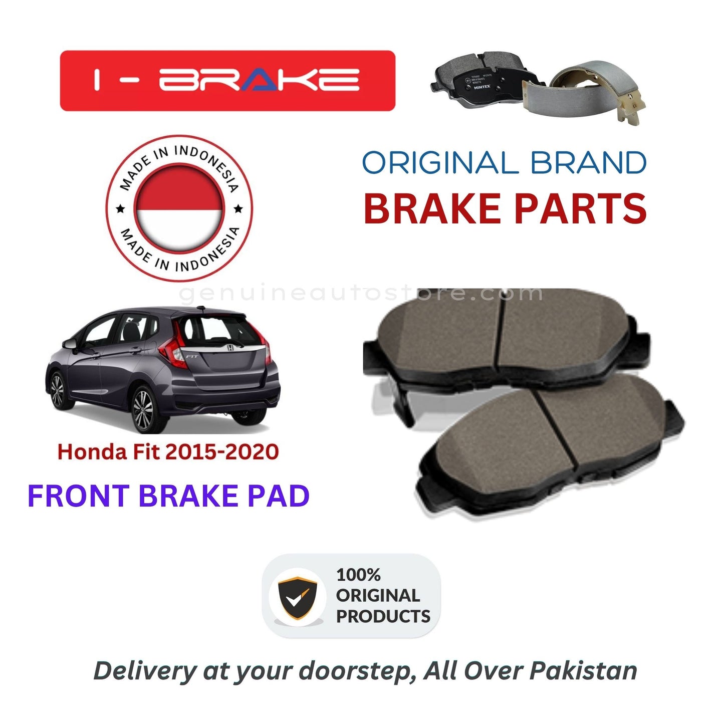Honda Fit 2015-2020 Front Brake Pads iBrake Indonesia Genuine