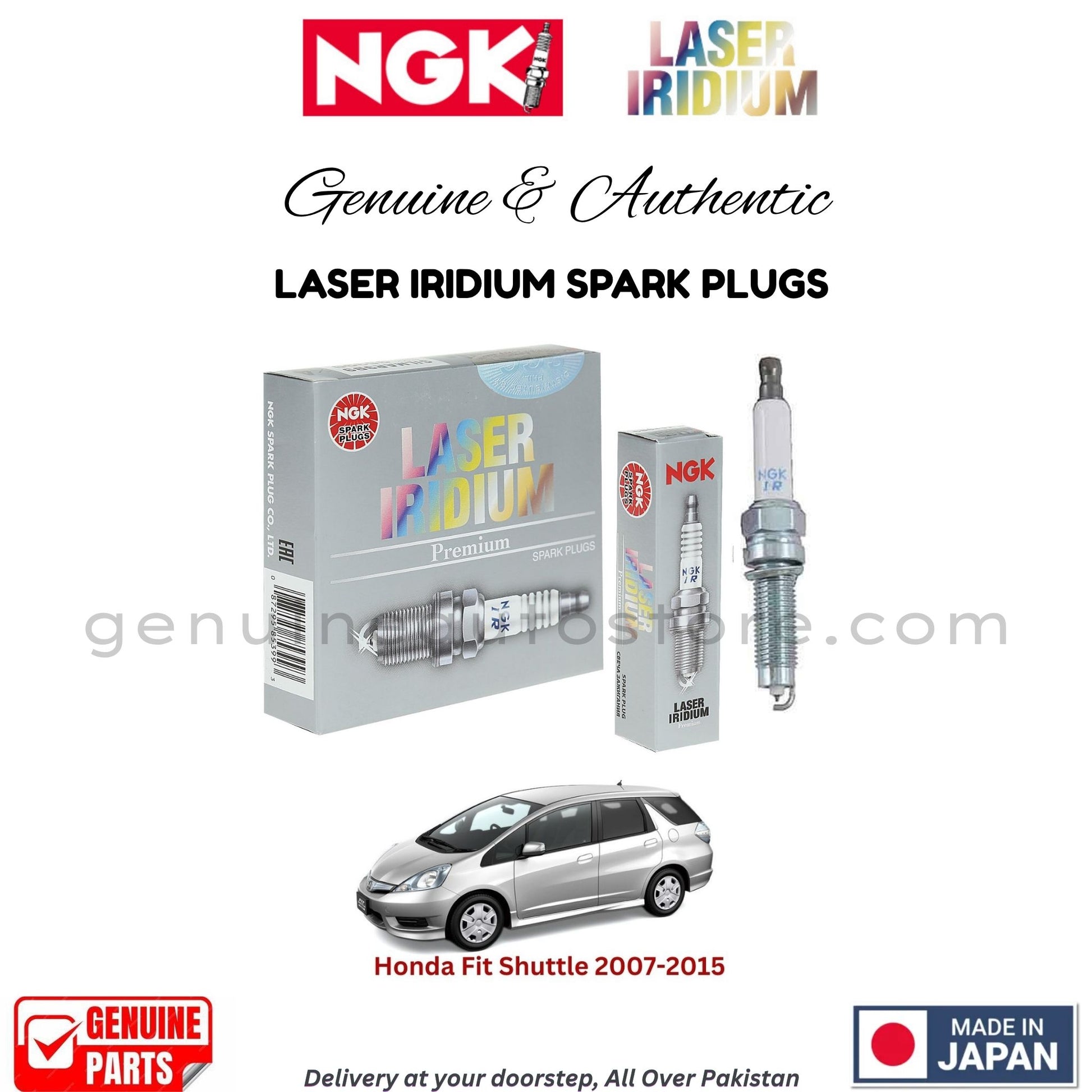 Honda Fit Shuttle 2007-2015 NGK LASER IRIDIUM SPARK PLUGS in Pakistan. 100% Genuine, Reliable, Best Price, Cash on Delivery Available