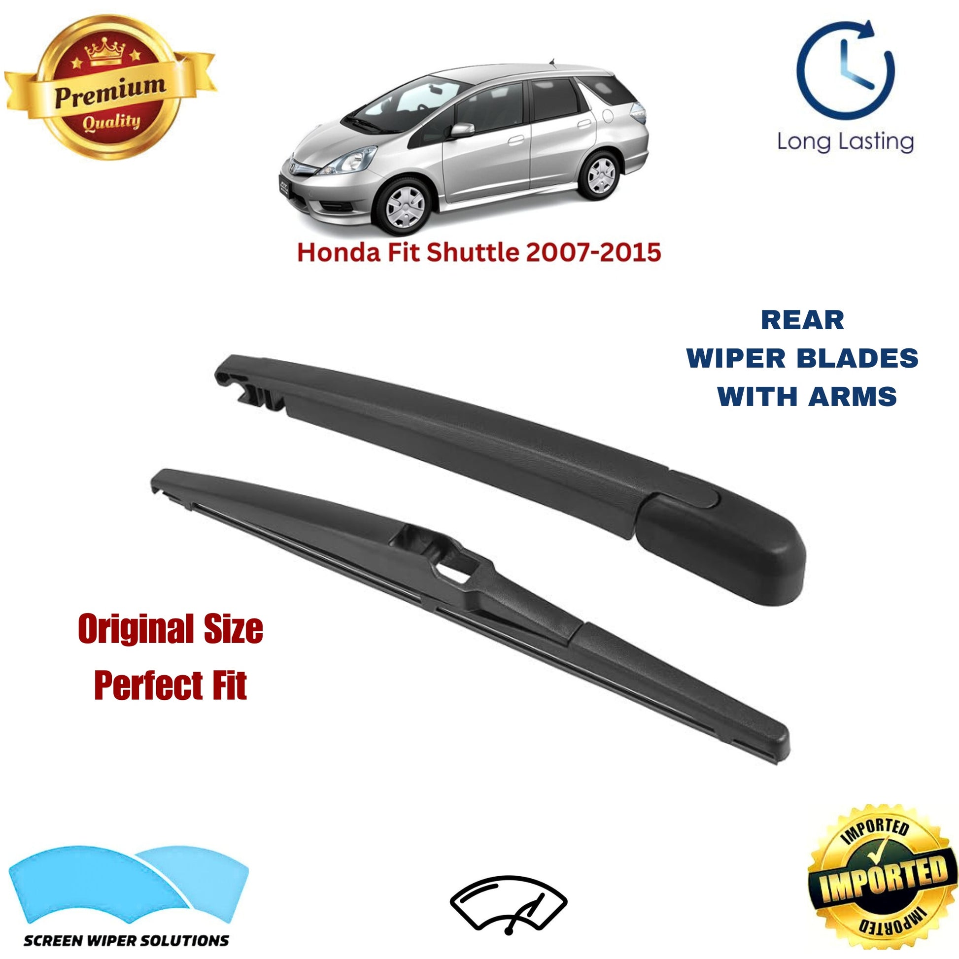 Honda Fit Shuttle 2007-2015 Rear Wiper Blade with Arm in Pakistan