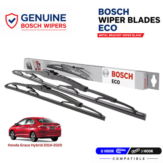 Bosch Genuine metal front wiper set for Honda Grace Hybrid 2014-2020, pair of two