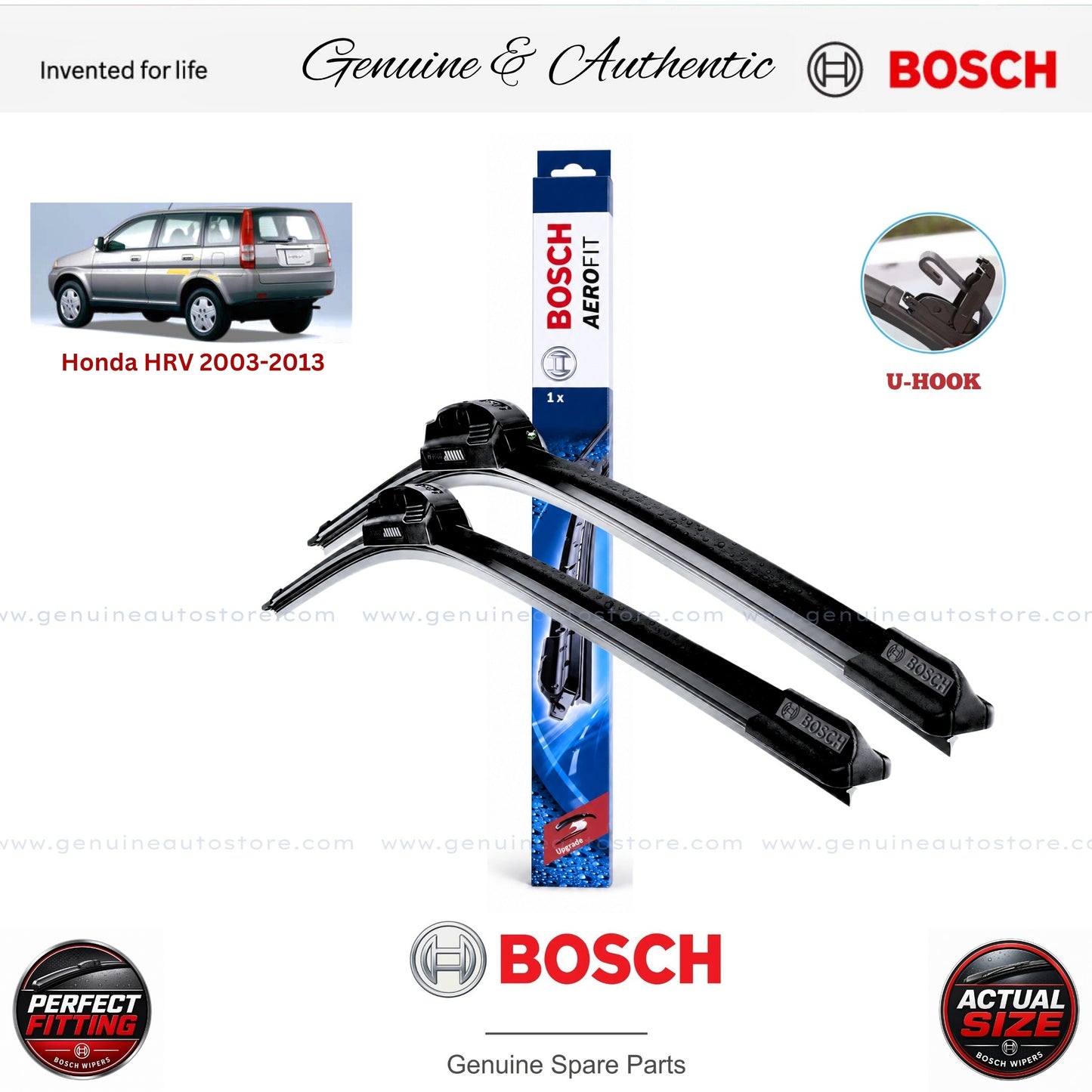 Honda HRV 2003-2013 Bosch Genuine Front Wiper Blade Set Pakistan