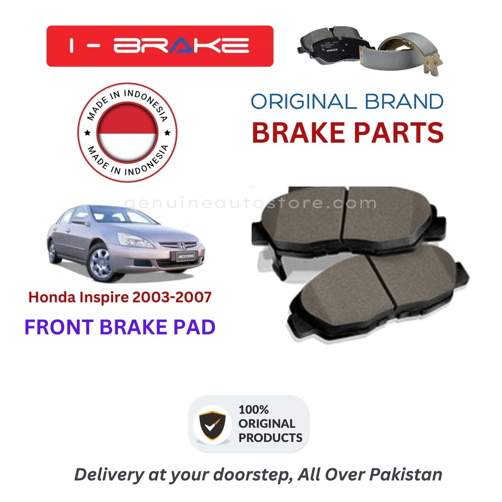 Honda Inspire 2003-2007 Front Brake Pads iBrake Indonesia Genuine
