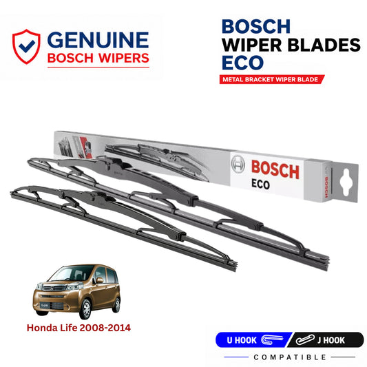 Bosch Genuine metal front wiper set for Honda Life 2008-2014, pair of two