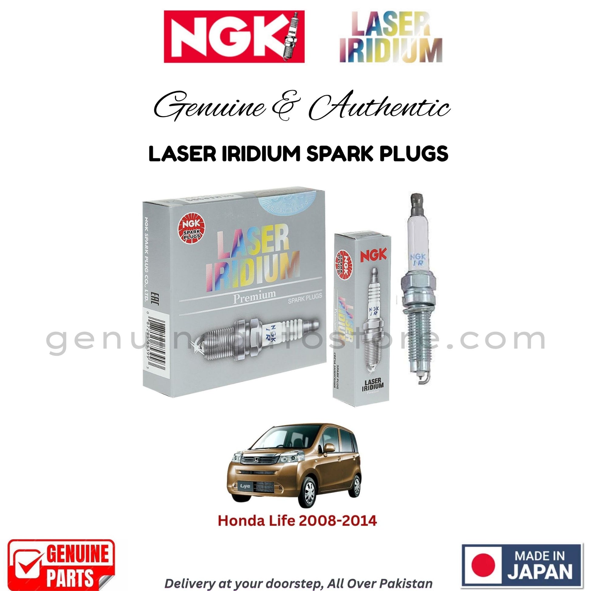 Honda Life 2008-2014 NGK LASER IRIDIUM SPARK PLUGS in Pakistan. 100% Genuine, Reliable, Best Price, Cash on Delivery Available