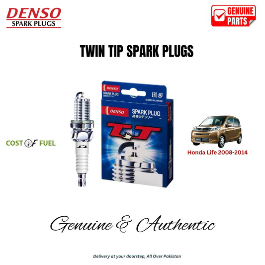 Honda Life 2008-2014 DENSO Twin Tip Spark Plugs 3pcs in Pakistan – genuine replacement, better mileage and smooth performance