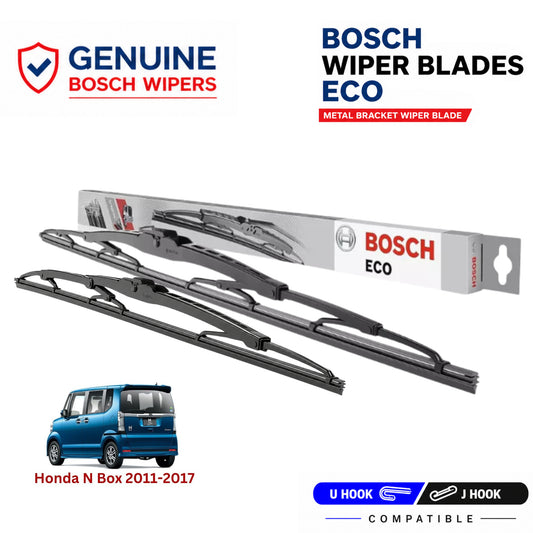 Bosch Genuine metal front wiper set for Honda N Box 2011-2017, pair of two