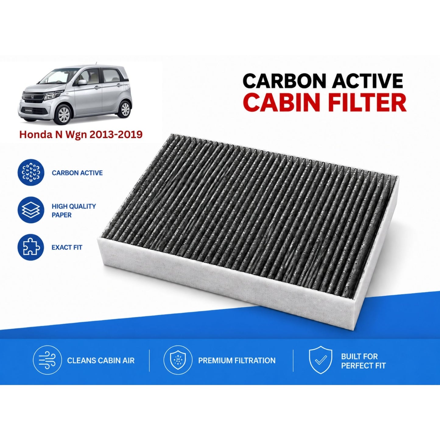 Honda N Wgn 2013-2019 Cabin Filter Carbon Active in Pakistan