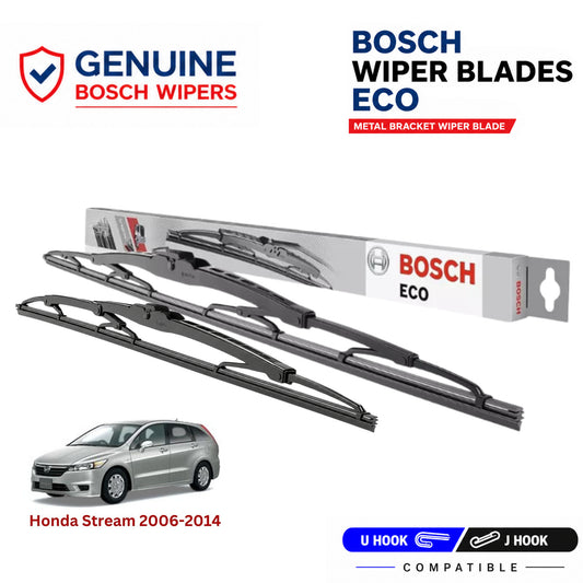 Bosch Genuine metal front wiper set for Honda Stream 2006-2014, pair of two