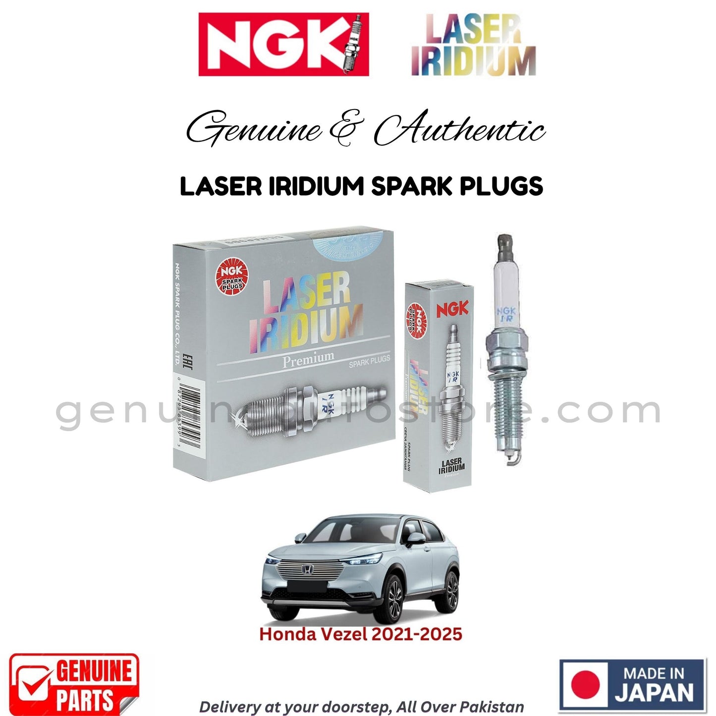Honda Vezel 2021-2025 NGK LASER IRIDIUM SPARK PLUGS in Pakistan. 100% Genuine, Reliable, Best Price, Cash on Delivery Available