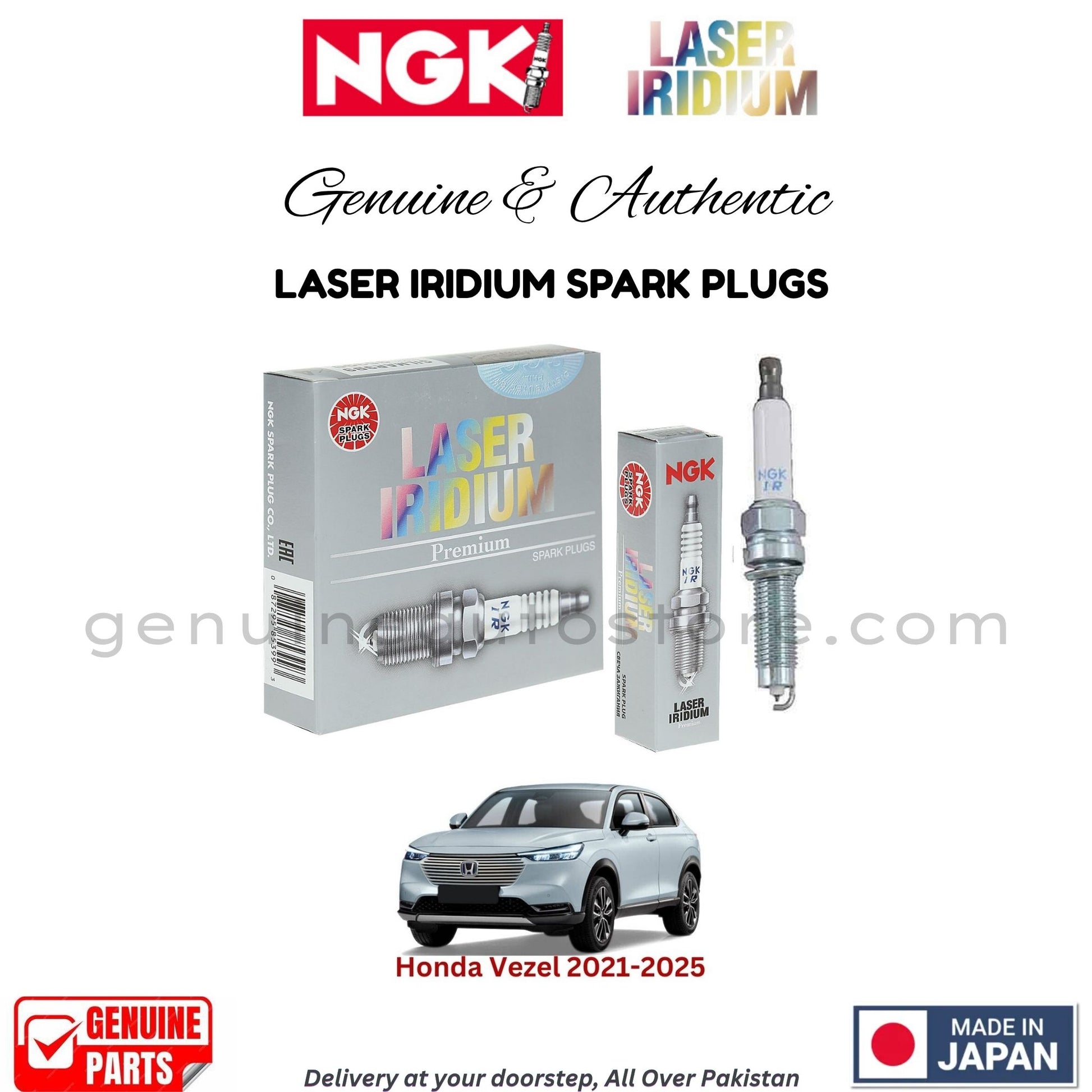 Honda Vezel 2021-2025 NGK LASER IRIDIUM SPARK PLUGS in Pakistan. 100% Genuine, Reliable, Best Price, Cash on Delivery Available