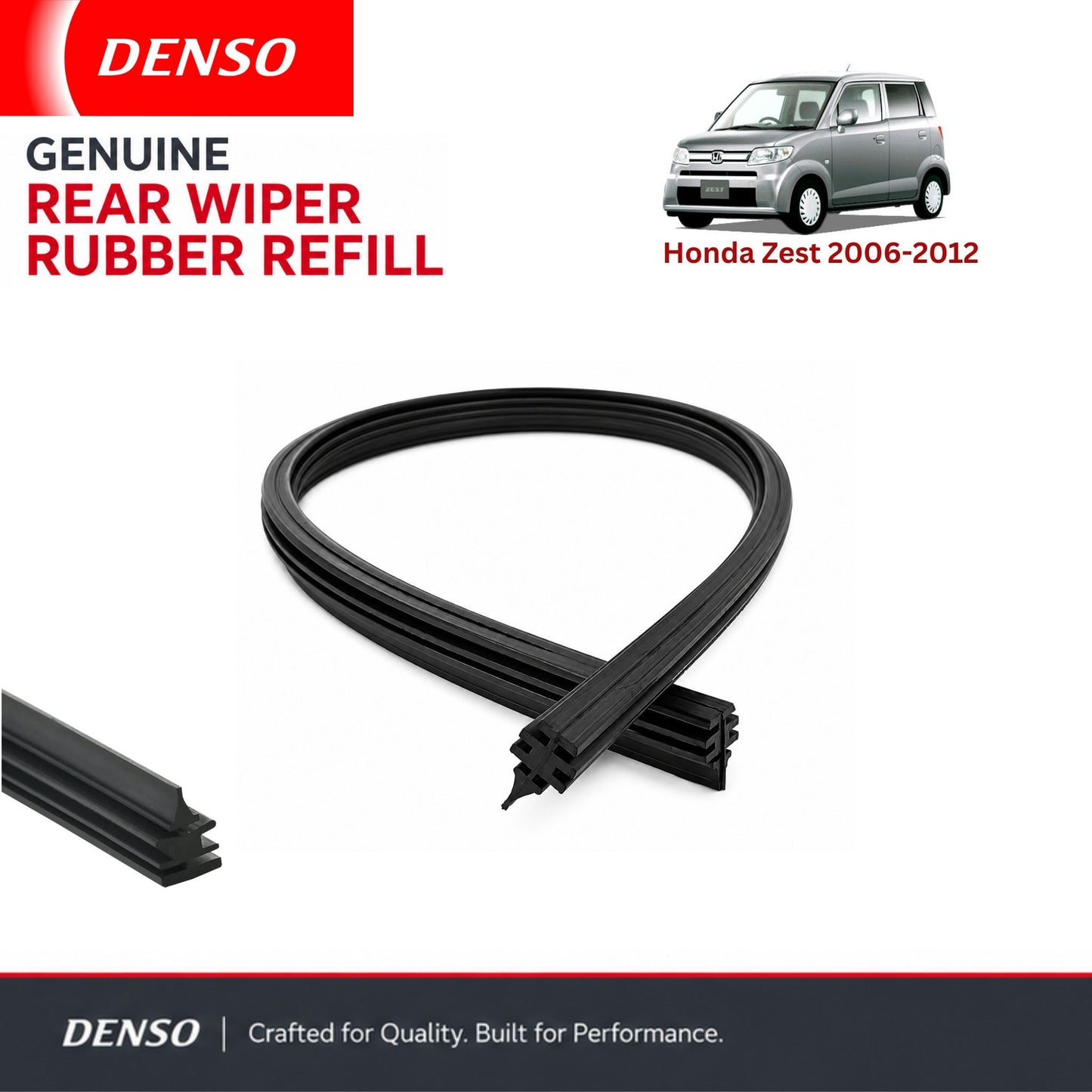 Denso Genuine rear wiper rubber for Honda Zest 2006-2012