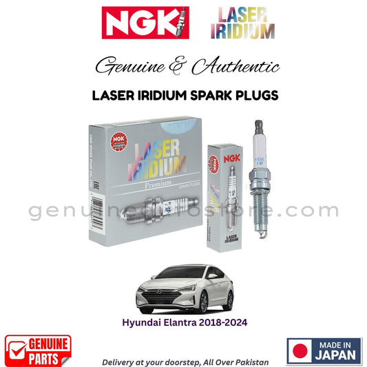 Hyundai Elantra 2018-2024 NGK LASER IRIDIUM SPARK PLUGS in Pakistan. 100% Genuine, Reliable, Best Price, Cash on Delivery Available