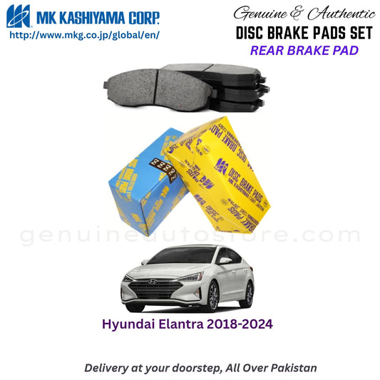 Hyundai Elantra 2018-2024 Rear Brake Pads MK Japan in Pakistan. 100% Genuine, Reliable, Best Price, Cash on Delivery Available
