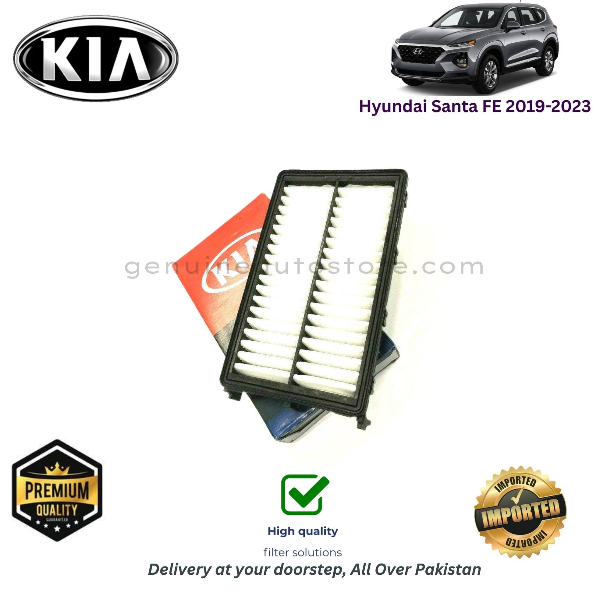Hyundai Santa FE 2019-2023 Air Filter Premium Quality in Pakistan, 100% Genuine, Reliable, Best Price, Cash on Delivery 