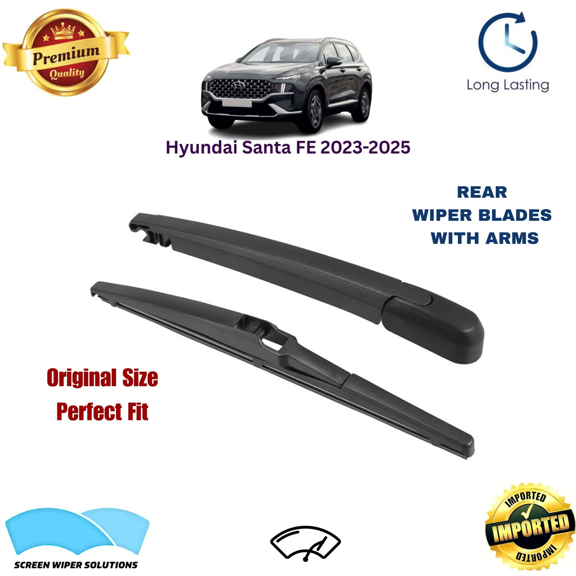 Hyundai Santa FE 2023-2025 Rear Wiper Blade with Arm in Pakistan