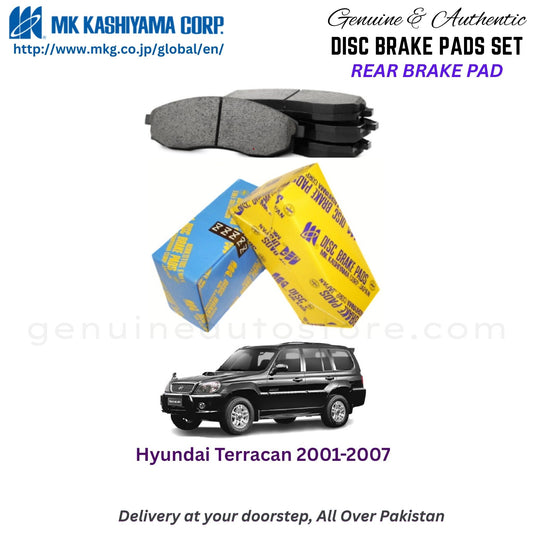 Hyundai Terracan 2001-2007 Rear Brake Pads MK Japan in Pakistan. 100% Genuine, Reliable, Best Price, Cash on Delivery Available