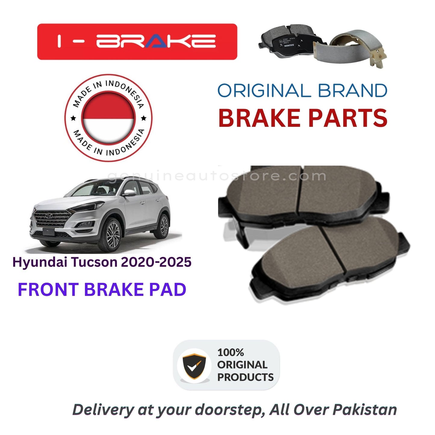 Hyundai Tucson 2020-2025 Front Brake Pads iBrake Indonesia Genuine