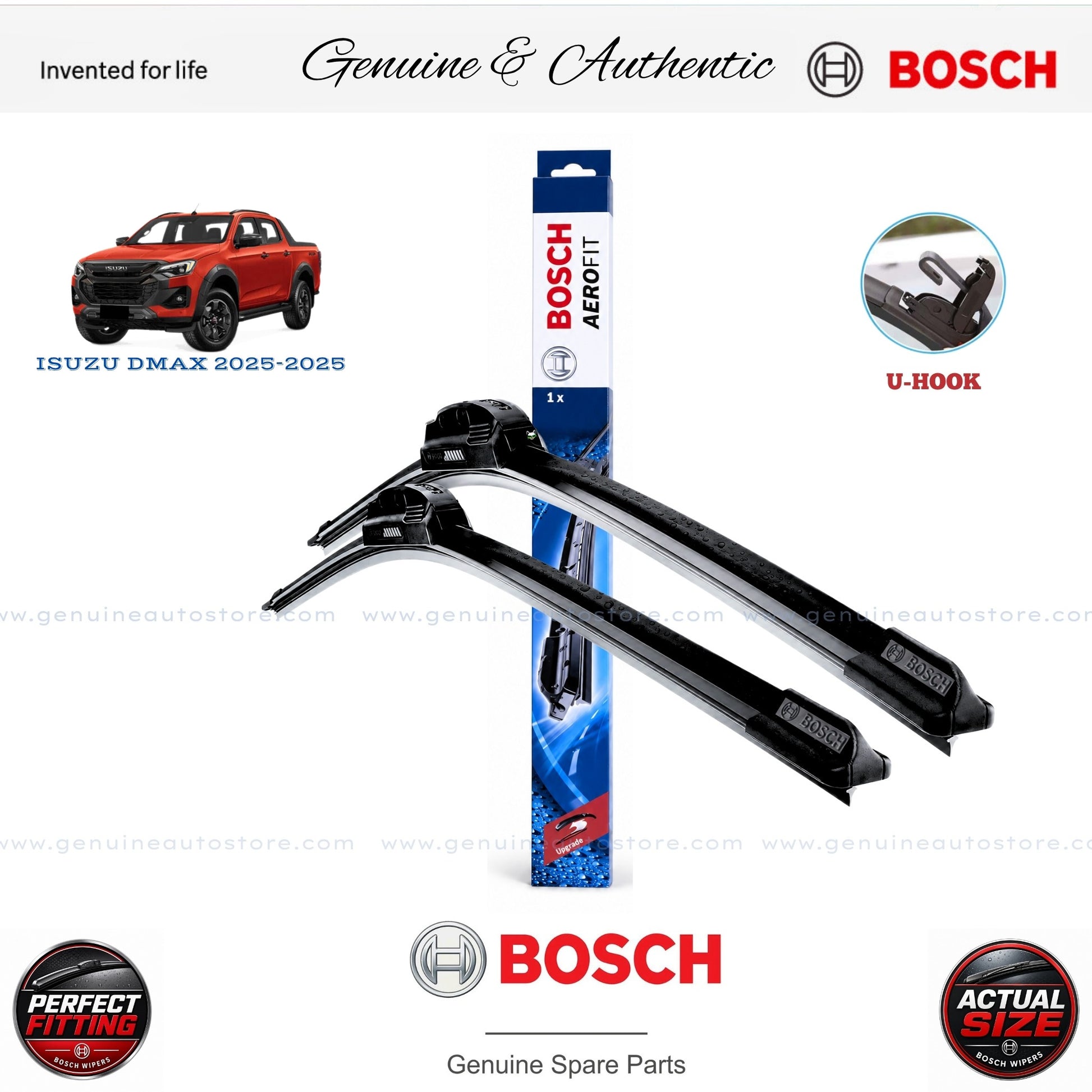 ISUZU DMAX 2025-2025 Bosch Genuine Front Wiper Blade Set Pakistan