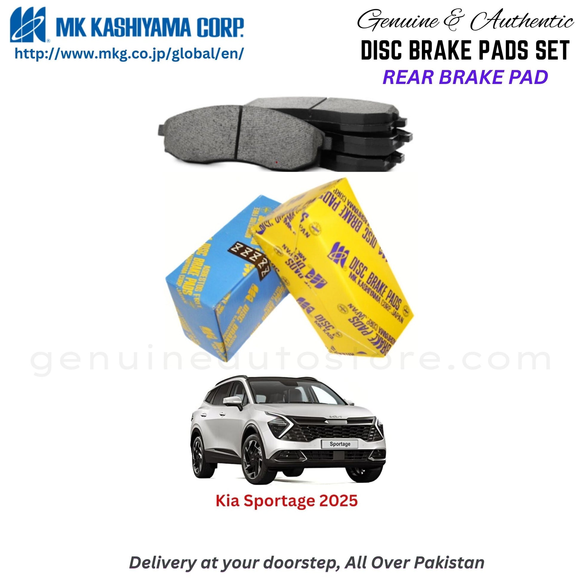 KIA SPORTAGE 2025 Rear Brake Pads MK Japan in Pakistan. 100% Genuine, Reliable, Best Price, Cash on Delivery Available