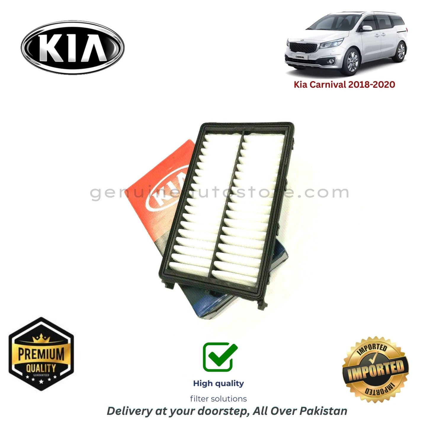 Kia Carnival 2018-2020 Air Filter Premium Quality in Pakistan, 100% Genuine, Reliable, Best Price, Cash on Delivery 