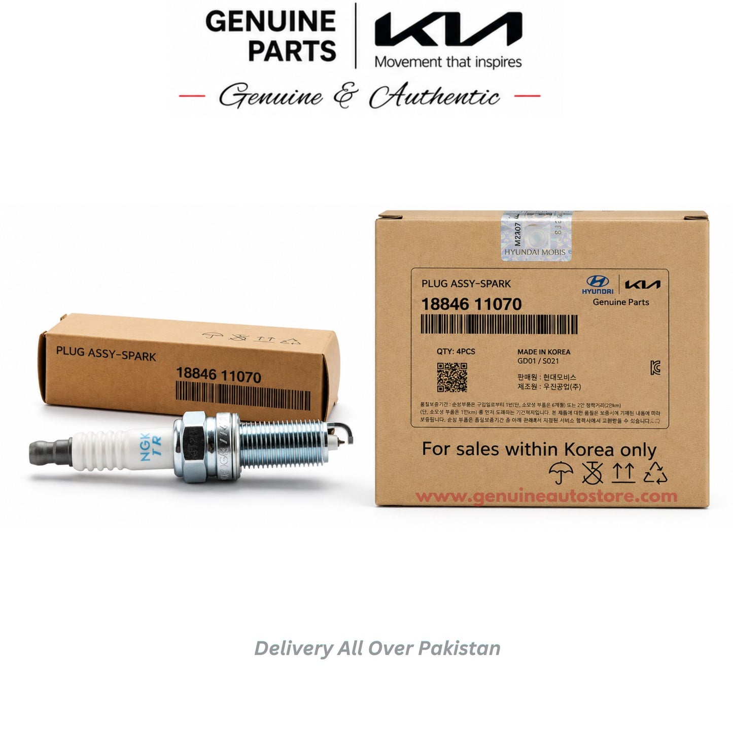 Kia Carnival 2020-2025 genuine spark plugs with authentic original packaging – Genuine Auto Store Pakistan