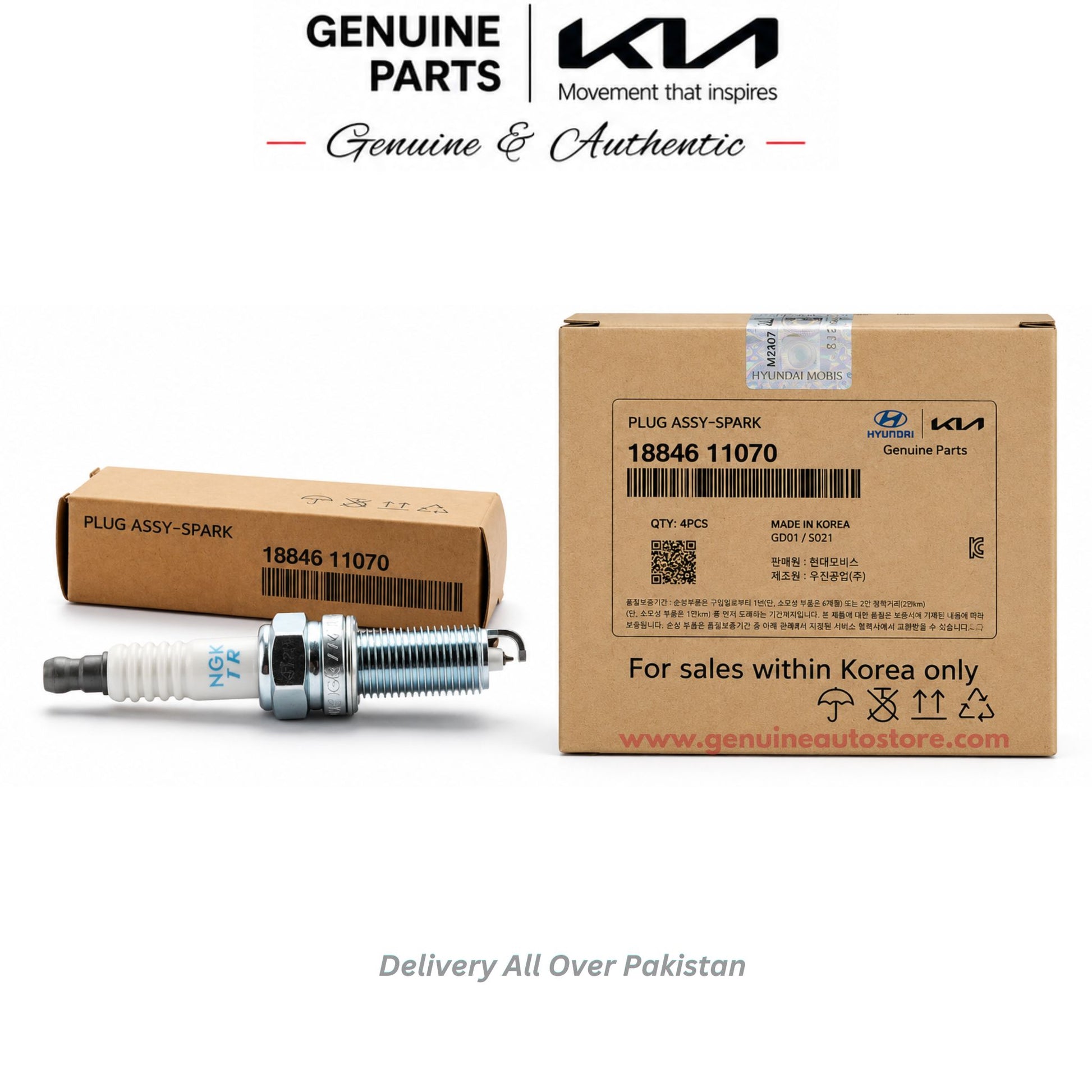 Kia Carnival 2020-2025 genuine spark plugs with authentic original packaging – Genuine Auto Store Pakistan