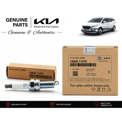 Kia Grand Carnival 3500cc genuine spark plugs 6-piece set with authentic packaging – Genuine Auto Store Pakistan