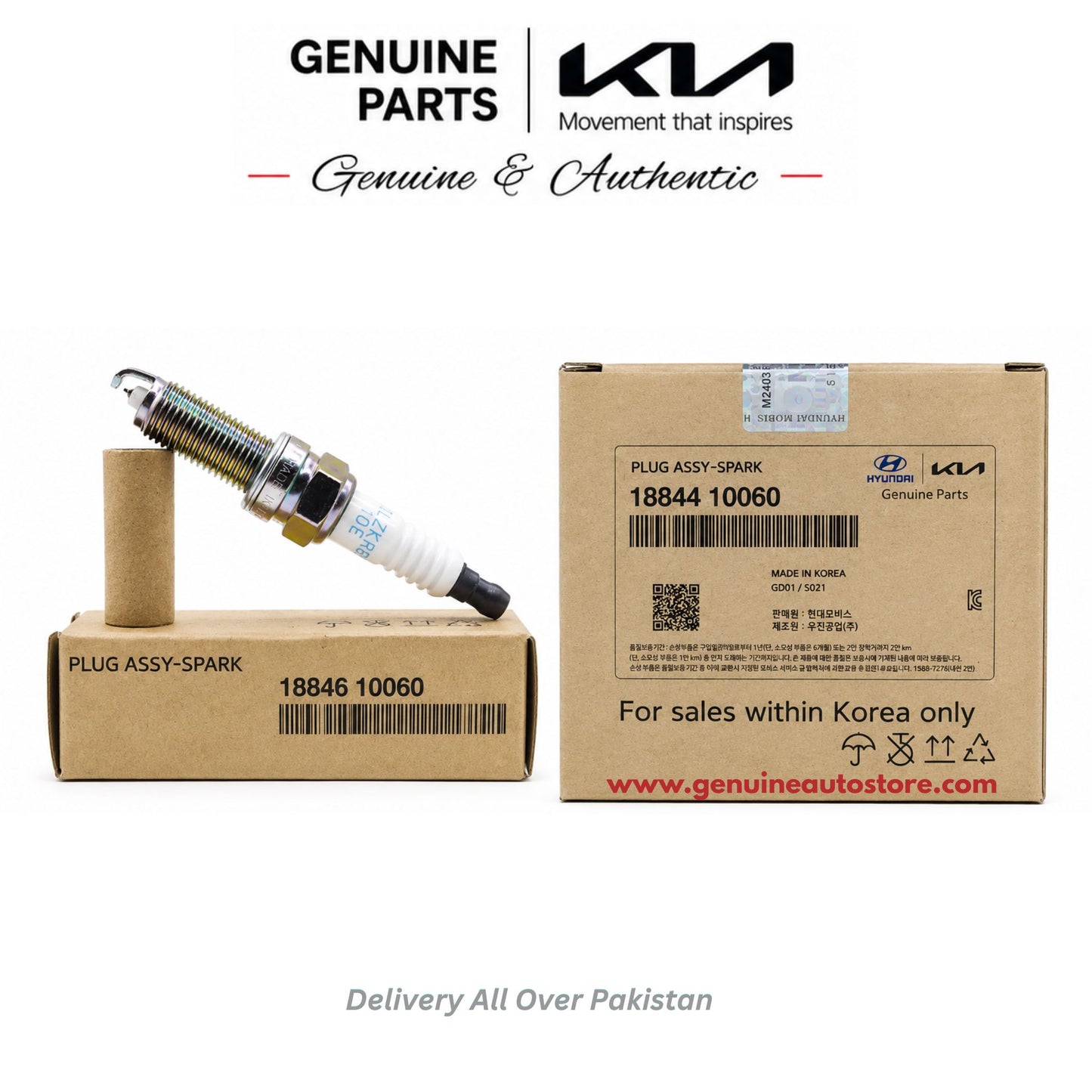 Kia Stonic genuine spark plugs with authentic original packaging – Genuine Auto Store Pakistan