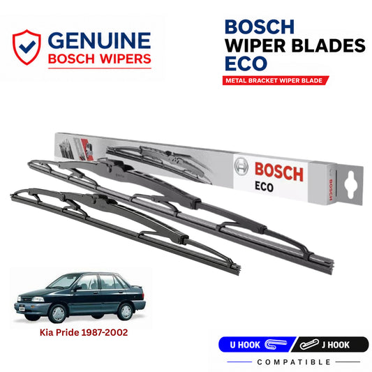 Bosch Genuine metal front wiper set for Kia Pride 1987-2002, pair of two