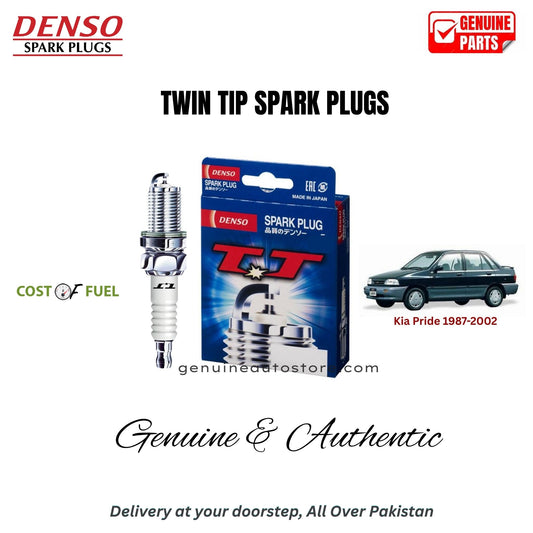 Kia Pride 1987-2002 DENSO Twin Tip Spark Plugs 4pcs in Pakistan – genuine replacement, better mileage and smooth performance