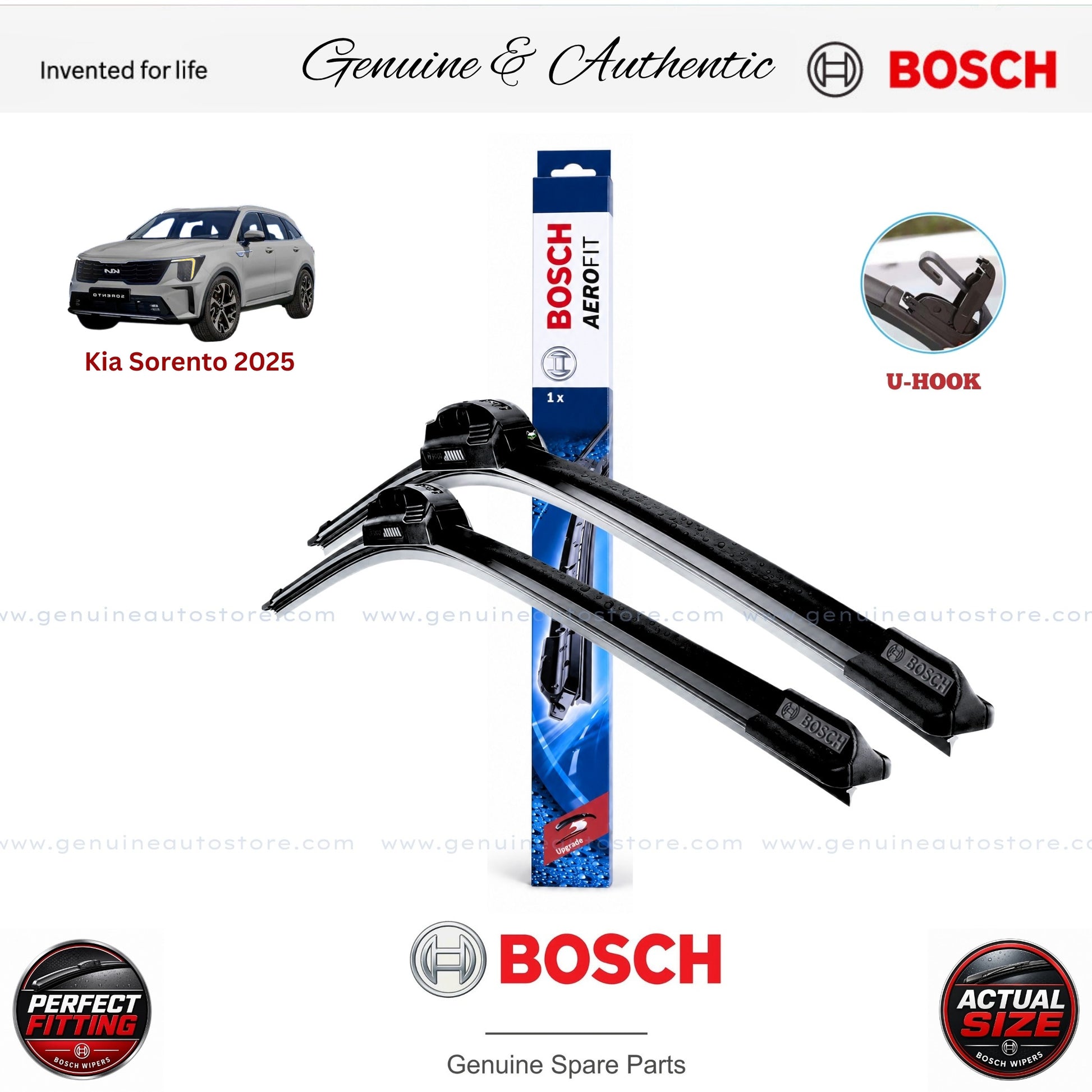 Kia Sorento 2025 Bosch Genuine Front Wiper Blade Set Pakistan