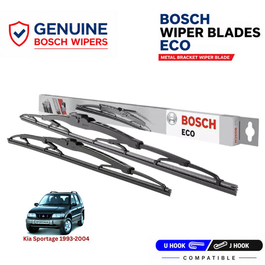 Bosch Genuine metal front wiper set for Kia Sportage 1993-2004, pair of two