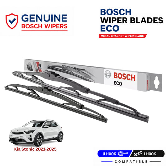 Bosch Genuine metal front wiper set for Kia Stonic 2021-2025, pair of two