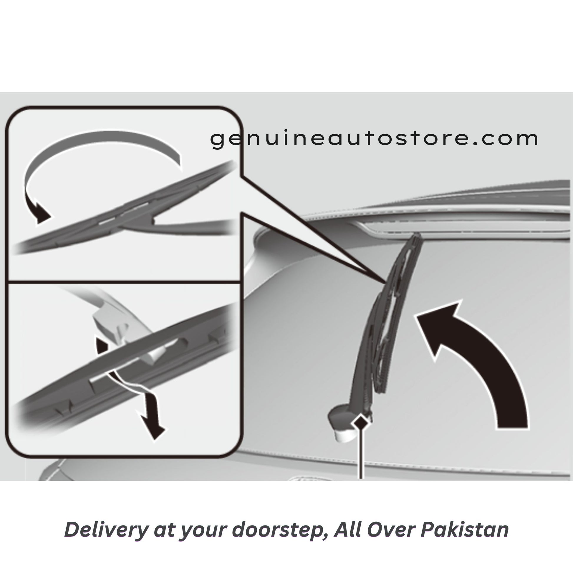 Kia Stonic 2021-2025 Rear Wiper Blade with Arm in Pakistan