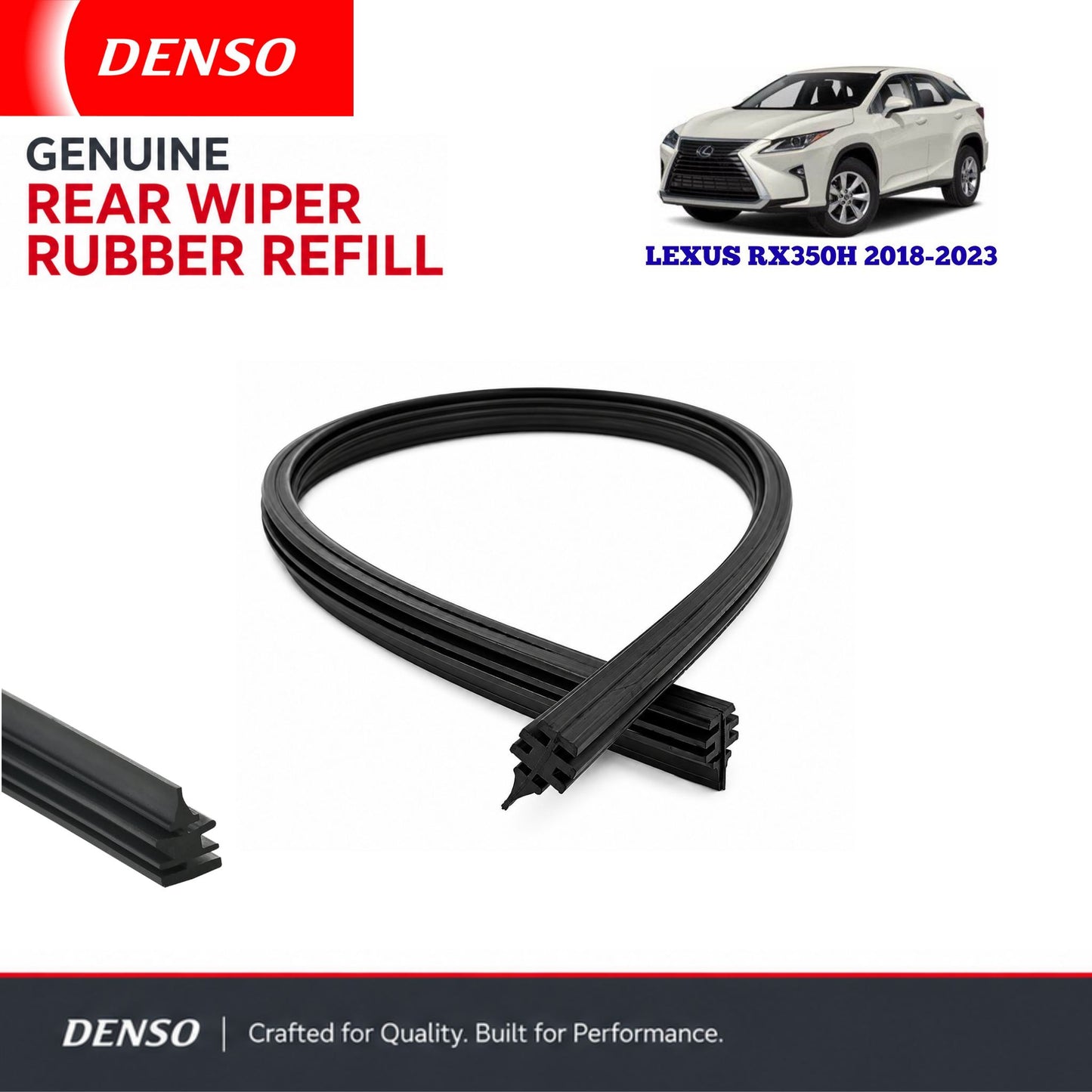 Denso Genuine rear wiper rubber for Lexus Rx350h 2018-2023