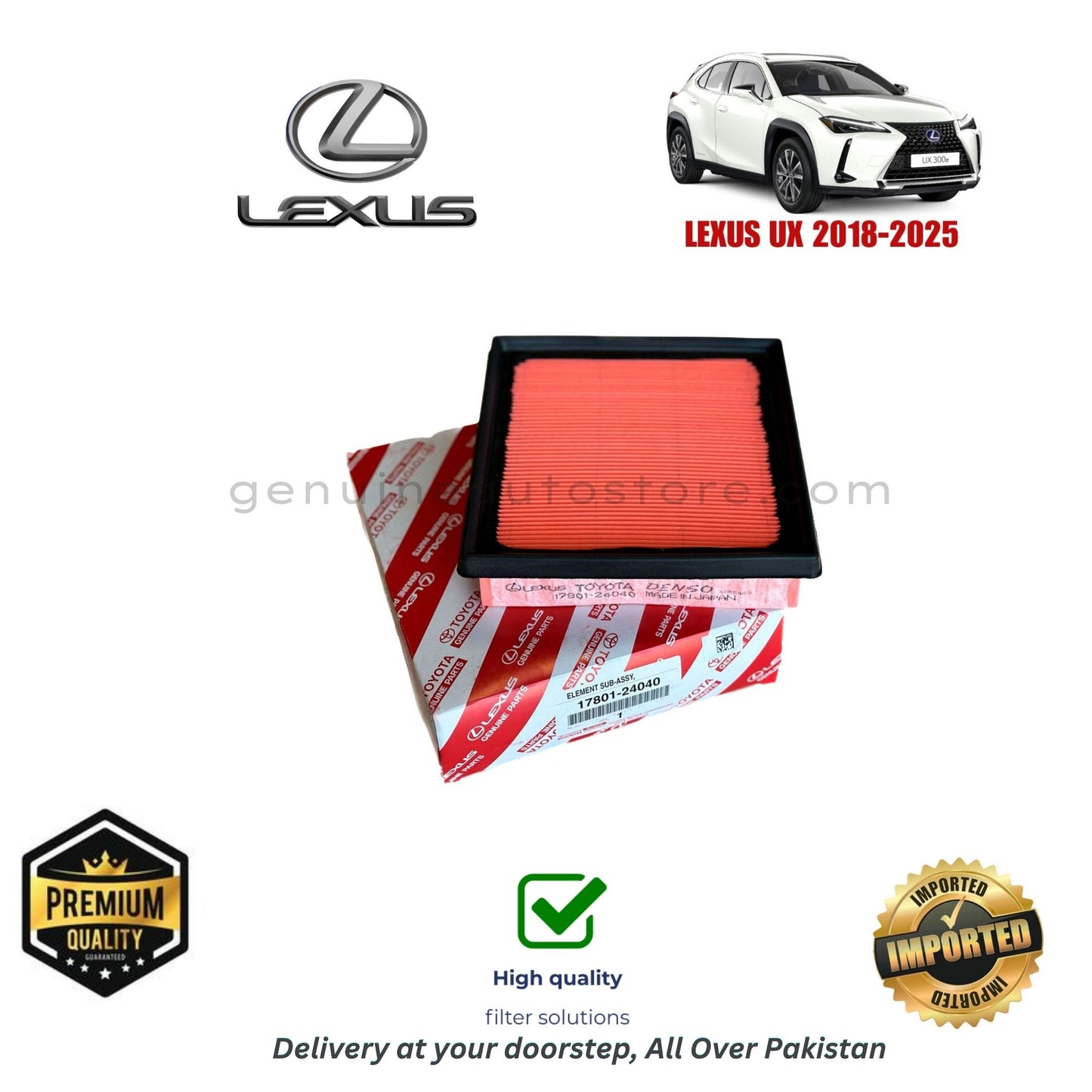 LEXUS UX 2018-2025 Air Filter Premium Quality in Pakistan, 100% Genuine, Reliable, Best Price, Cash on Delivery 