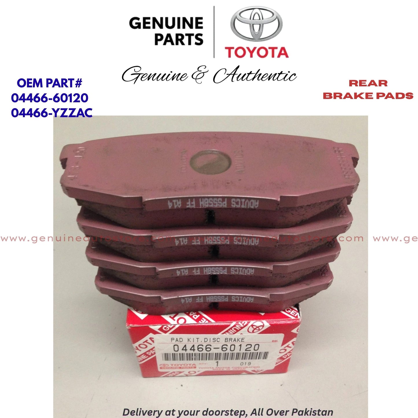 Land Cruiser Lc200 Genuine Rear Brake Pads 04466-60120 Pakistan