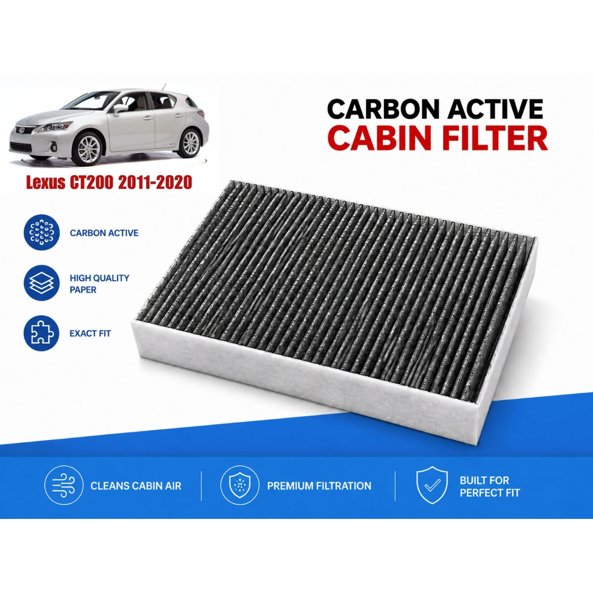 Lexus CT200 2011-2020 Cabin Filter Carbon Active